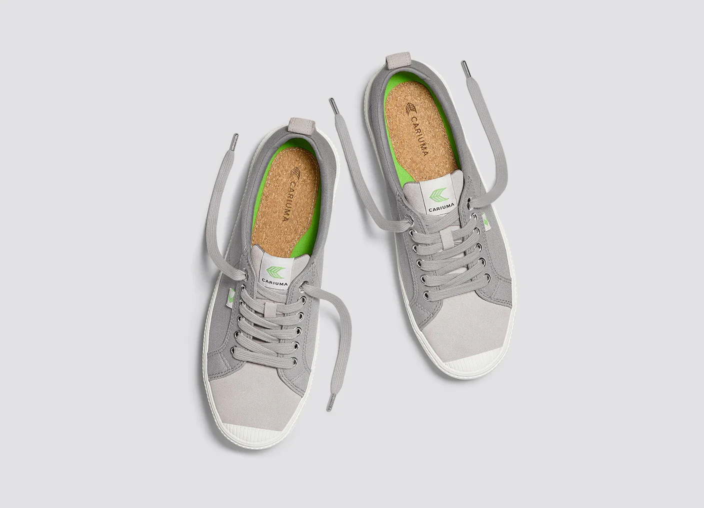 OCA Low Light Grey Canvas Vintage White Suede Sneaker - Image 9