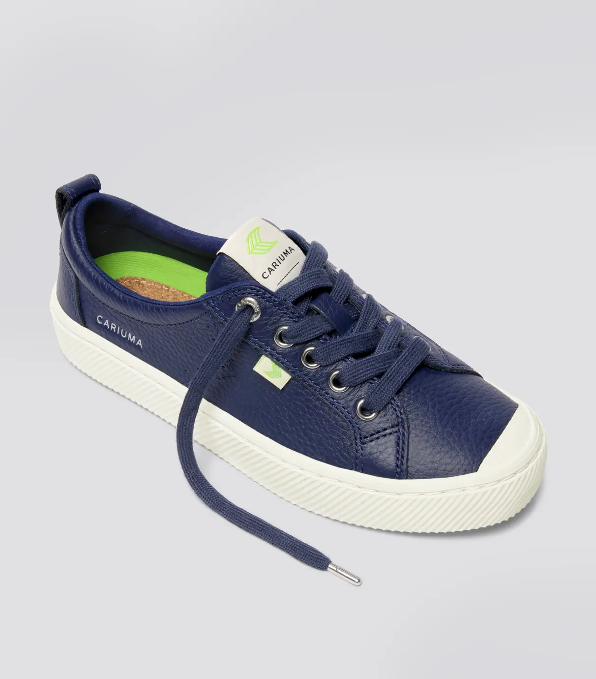 OCA Low Marine Blue Premium Leather Sneaker - Image 2