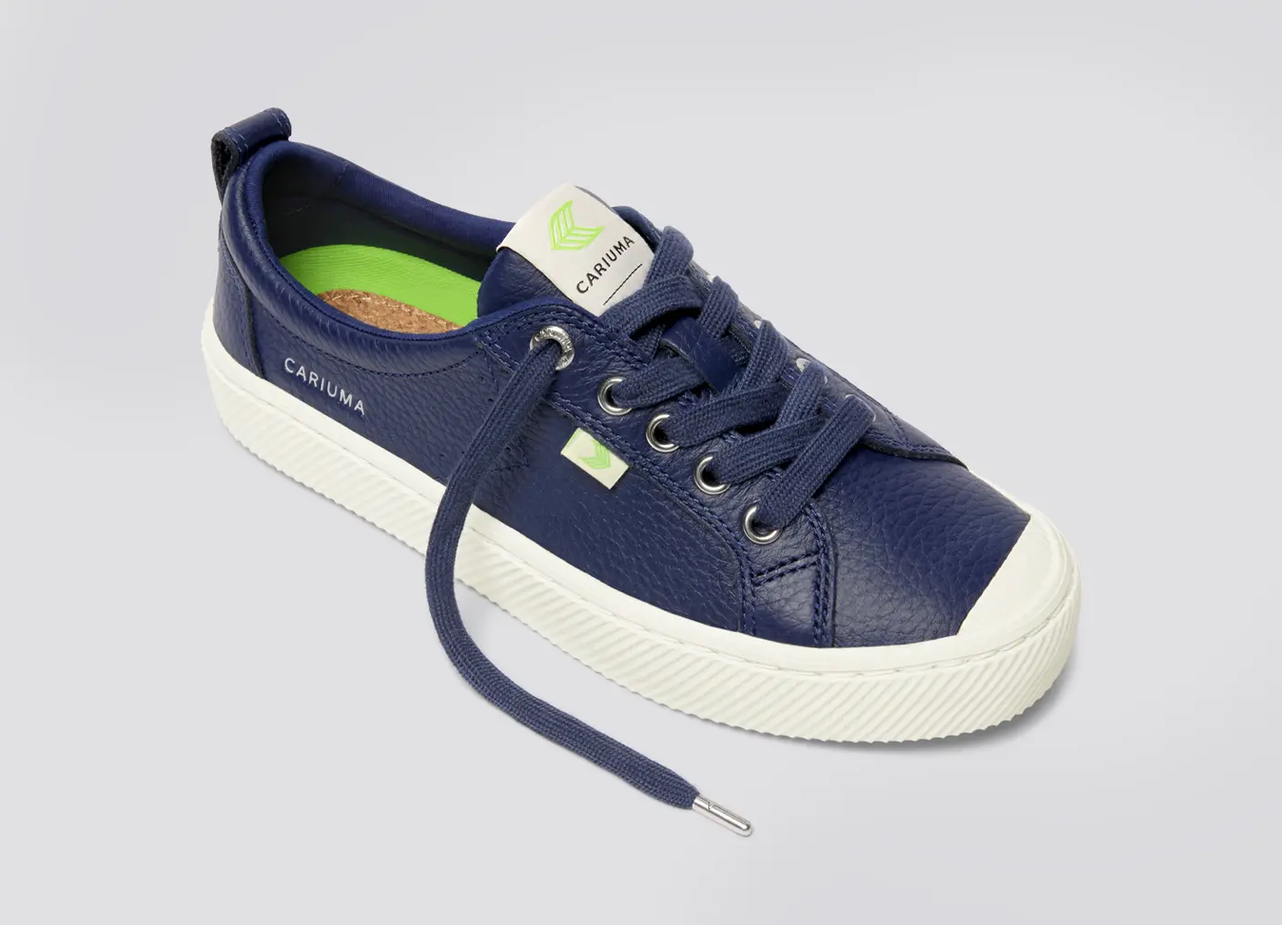 OCA Low Marine Blue Premium Leather Sneaker - Image 5