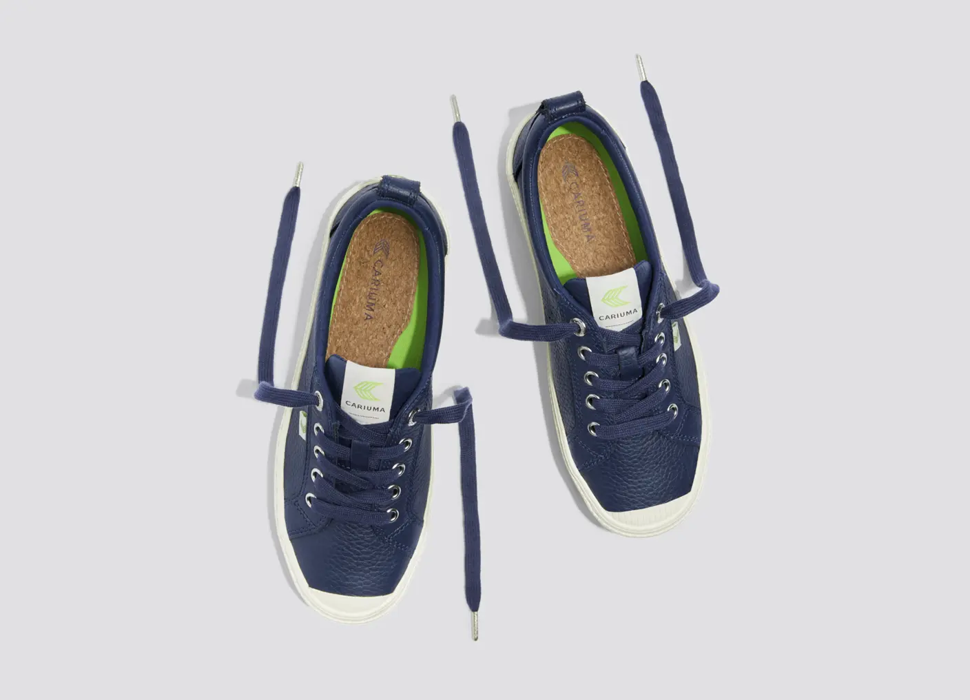 OCA Low Marine Blue Premium Leather Sneaker - Image 9