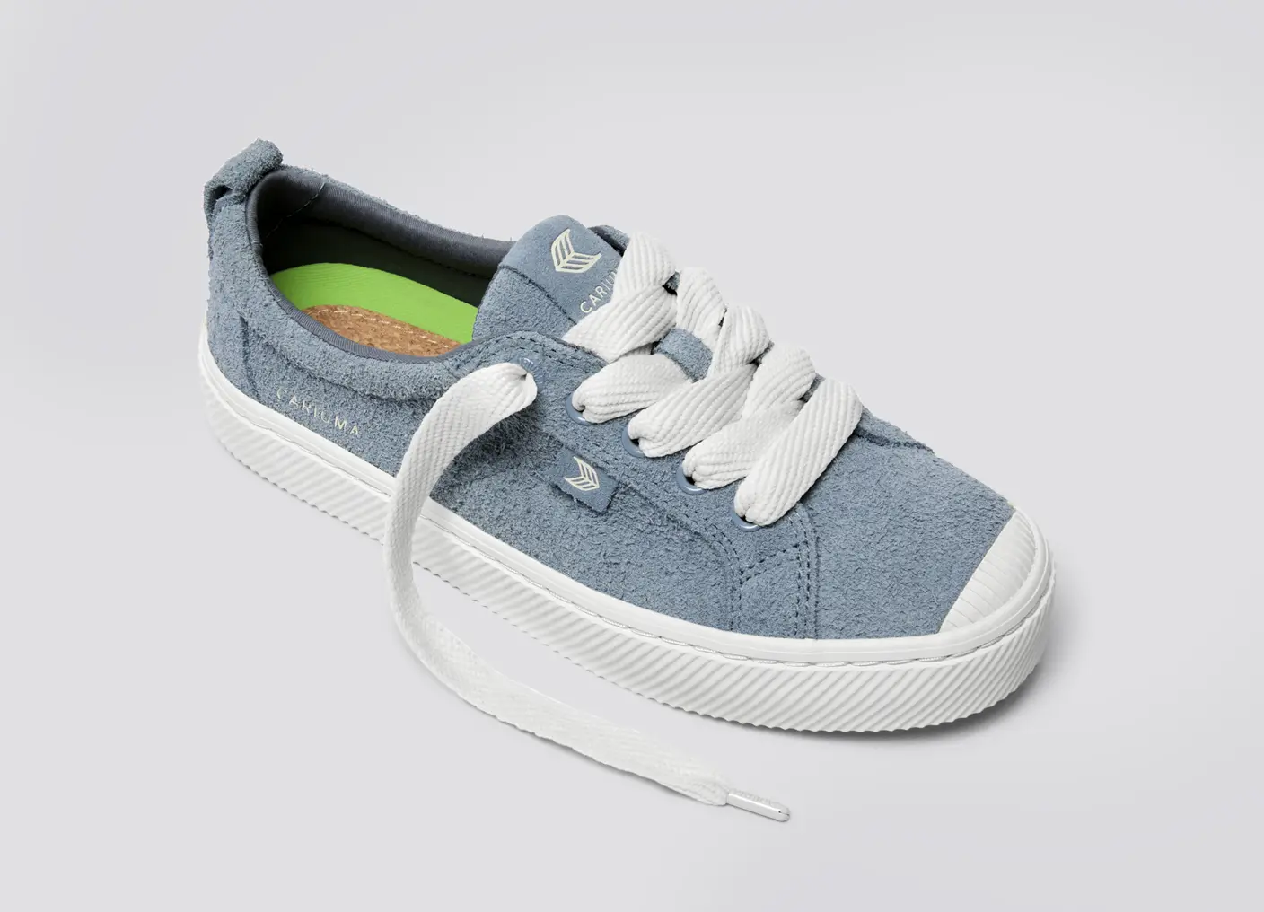 OCA Low Mountain Spring Blue Hairy Suede Sneaker - Image 5