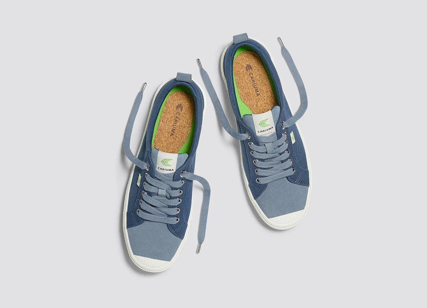 OCA Low Shadow Blue Canvas Mirage Blue Suede Sneaker - Image 9