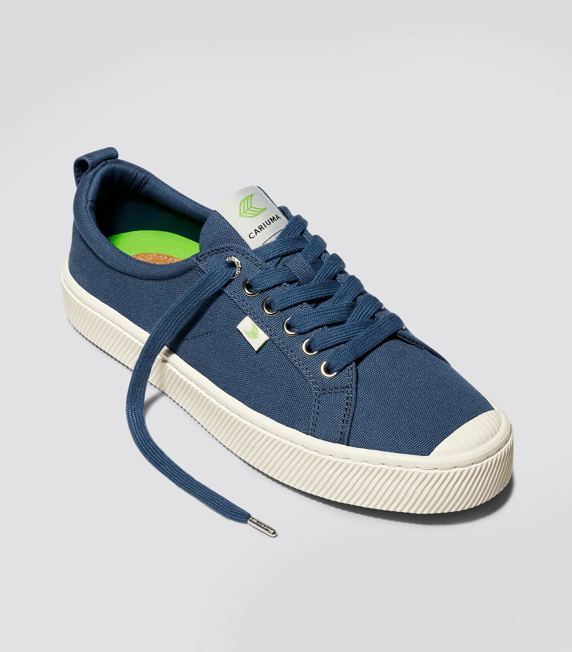 OCA Low Shadow Blue Canvas Sneaker - Image 3