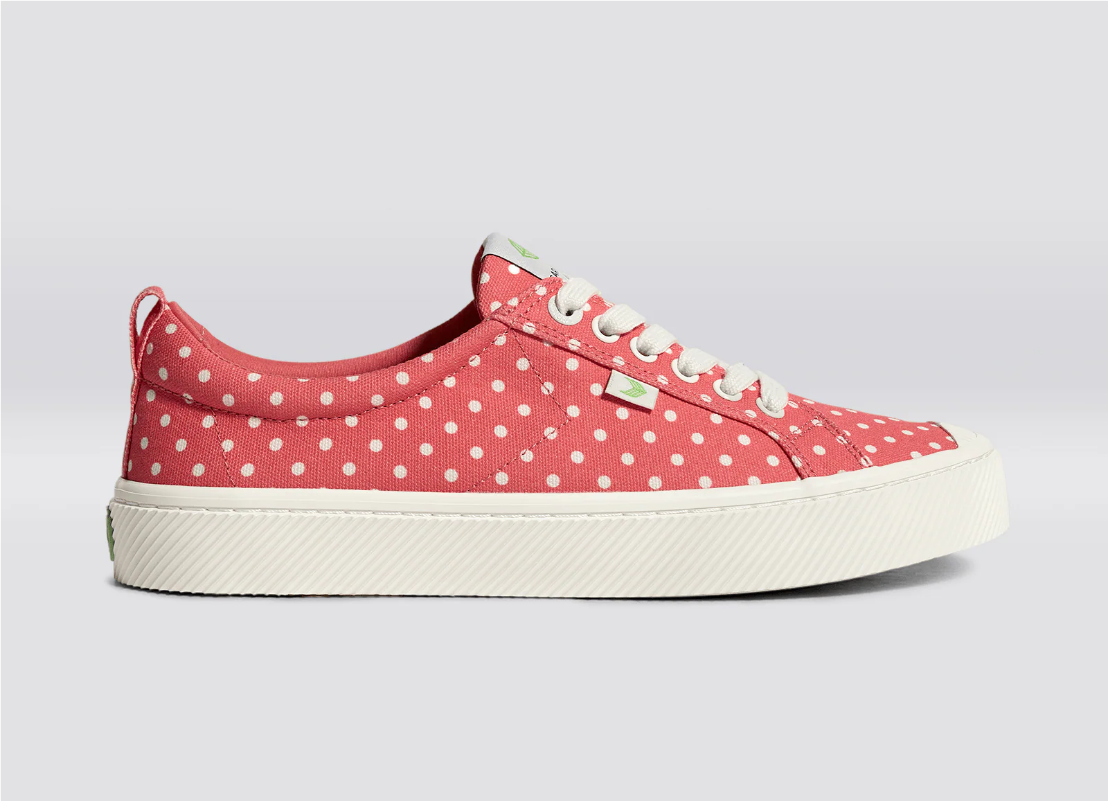 OCA Low Watermelon Canvas White Polka Dots Sneaker - Image 4