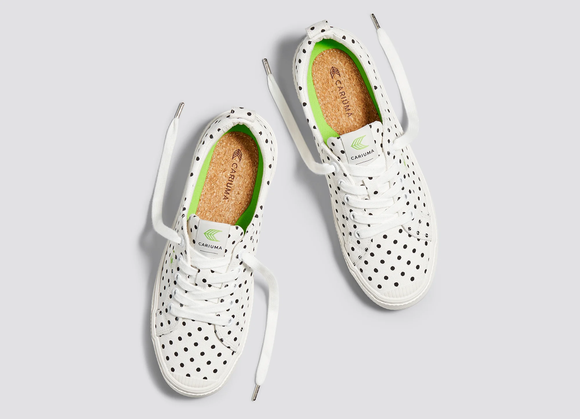 OCA Low White Canvas Black Polka Dots Sneaker - Image 9
