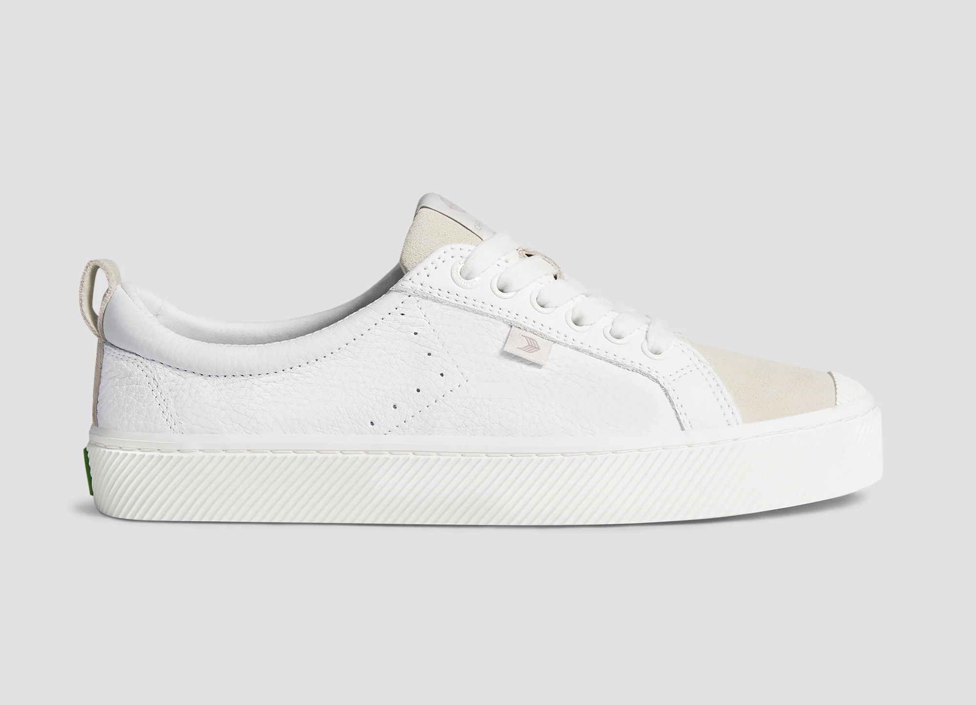 OCA Low White Premium Leather Vintage White Suede Sneaker - Image 4