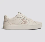SALVAS All Almond Milk Premium Leather Plaza Taupe Logo Sneaker - Image 10