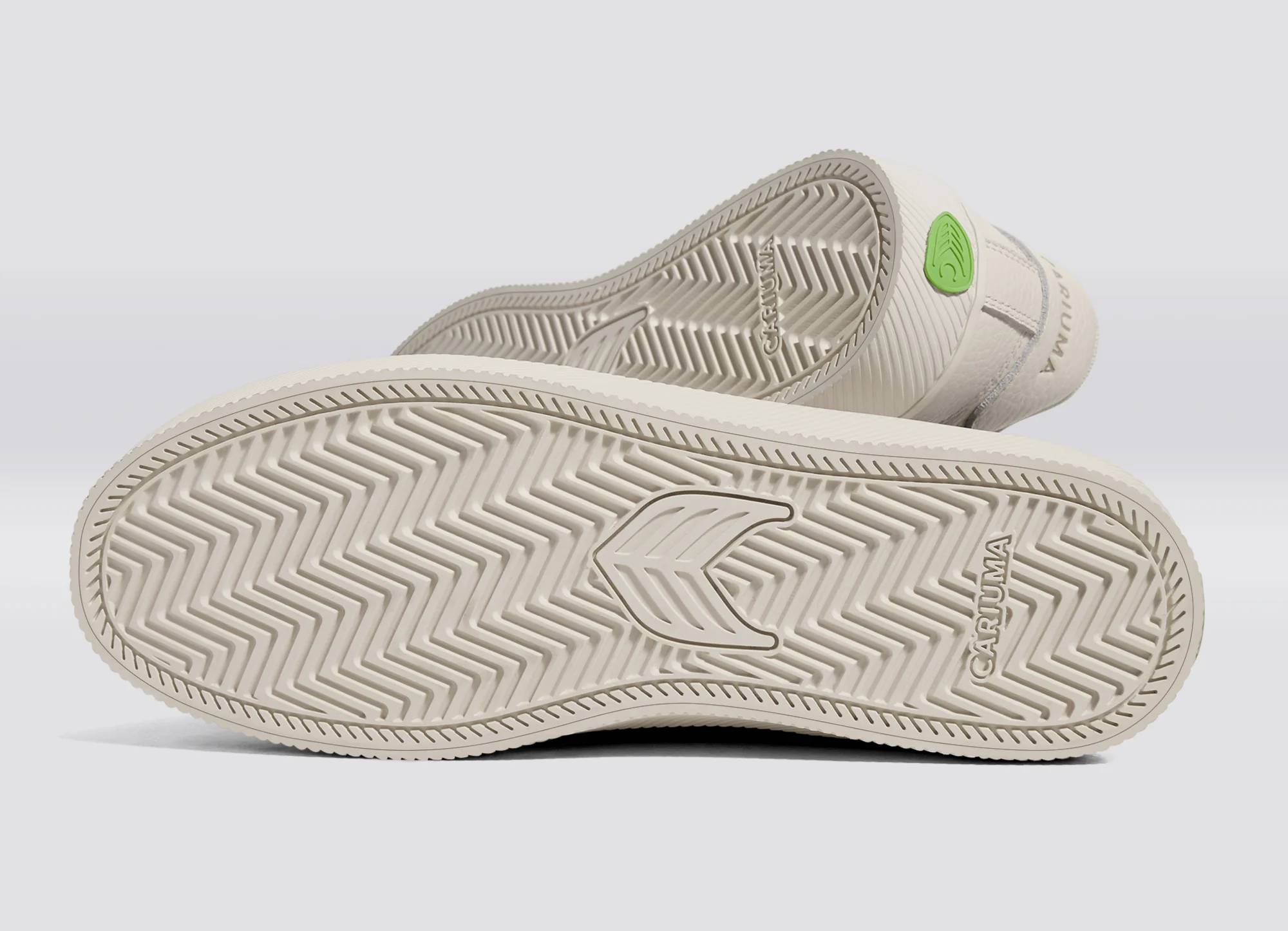 SALVAS All Almond Milk Premium Leather Plaza Taupe Logo Sneaker - Image 7
