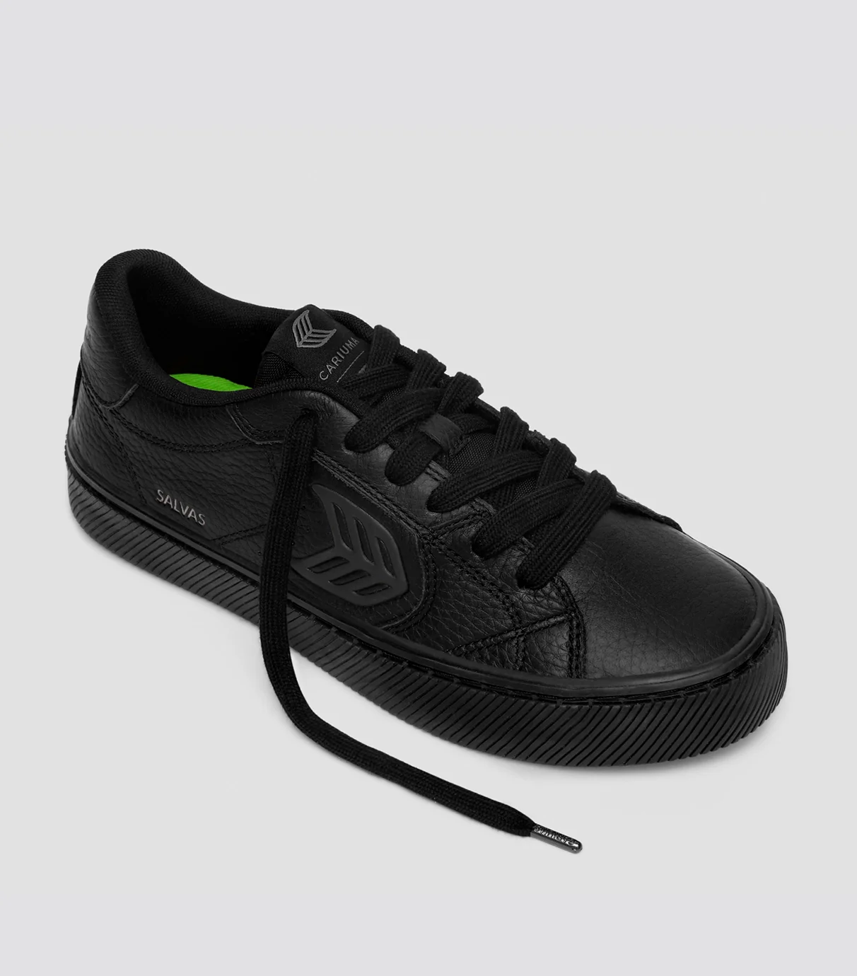 SALVAS All Black Premium Leather Sneaker - Image 2