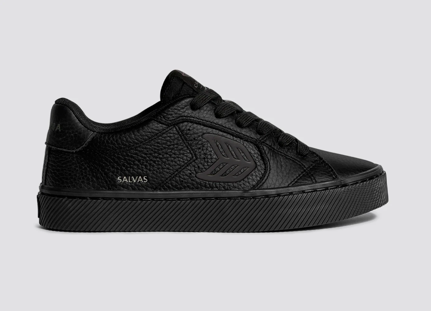 SALVAS All Black Premium Leather Sneaker - Image 4