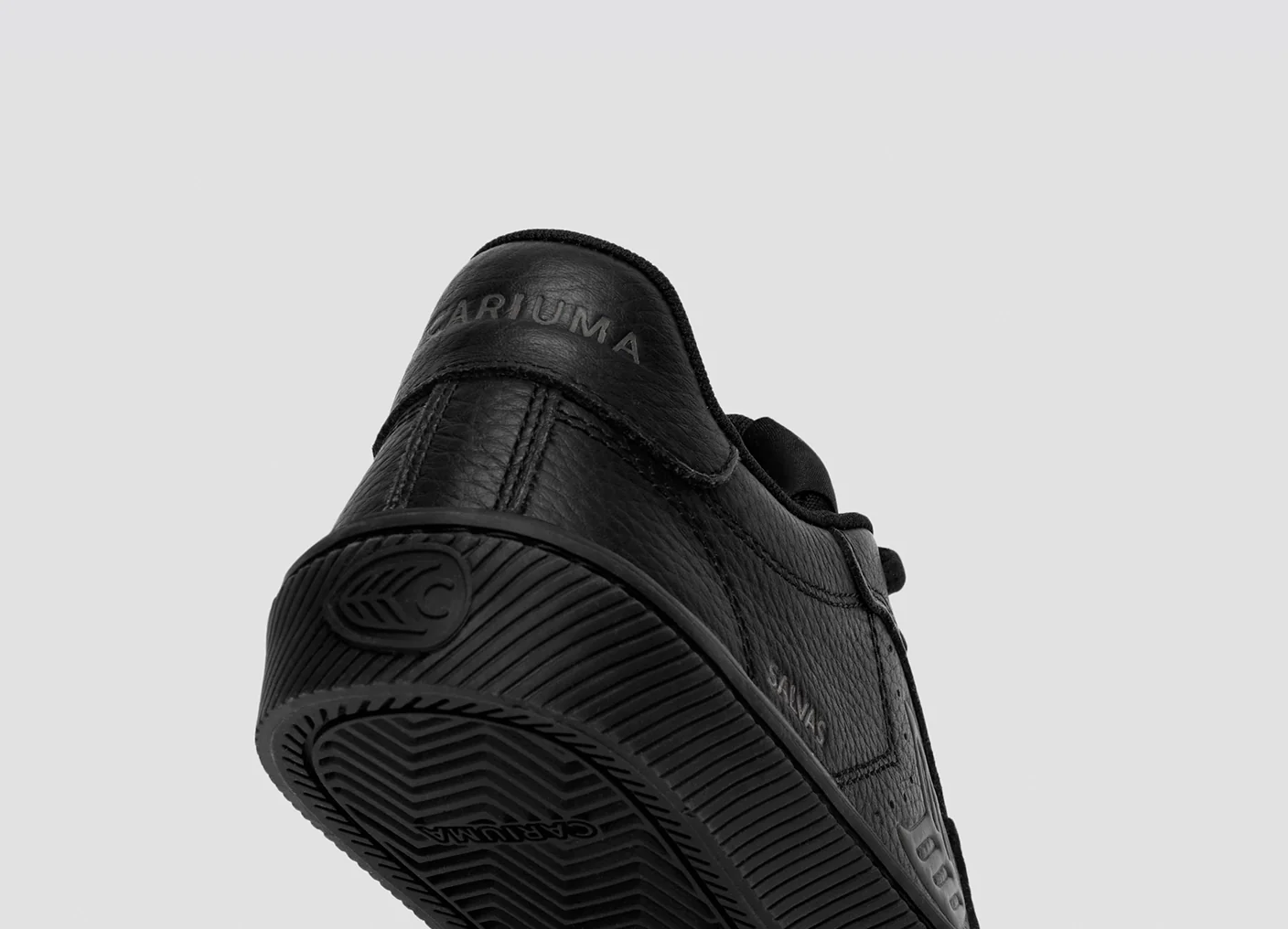 SALVAS All Black Premium Leather Sneaker - Image 8