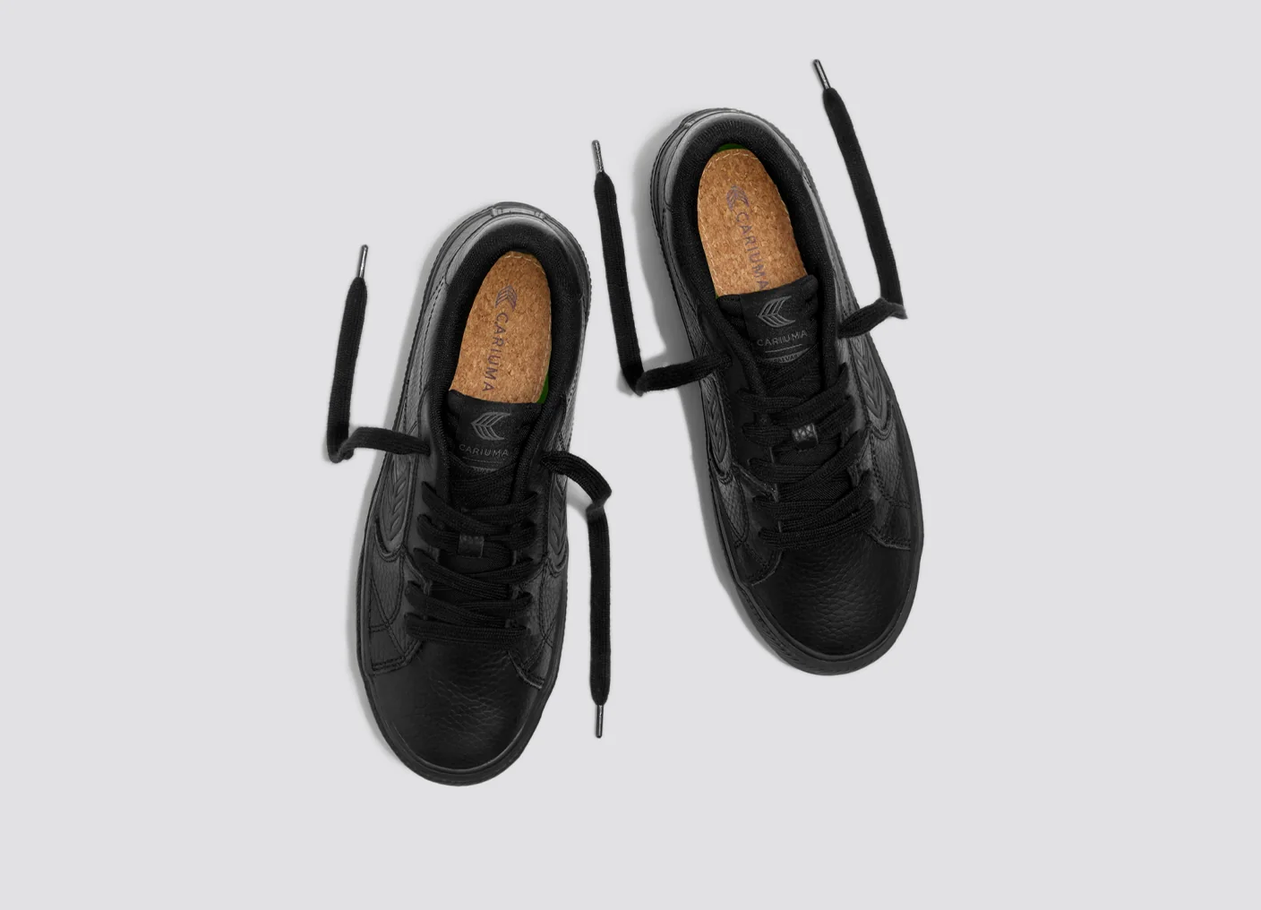 SALVAS All Black Premium Leather Sneaker - Image 9