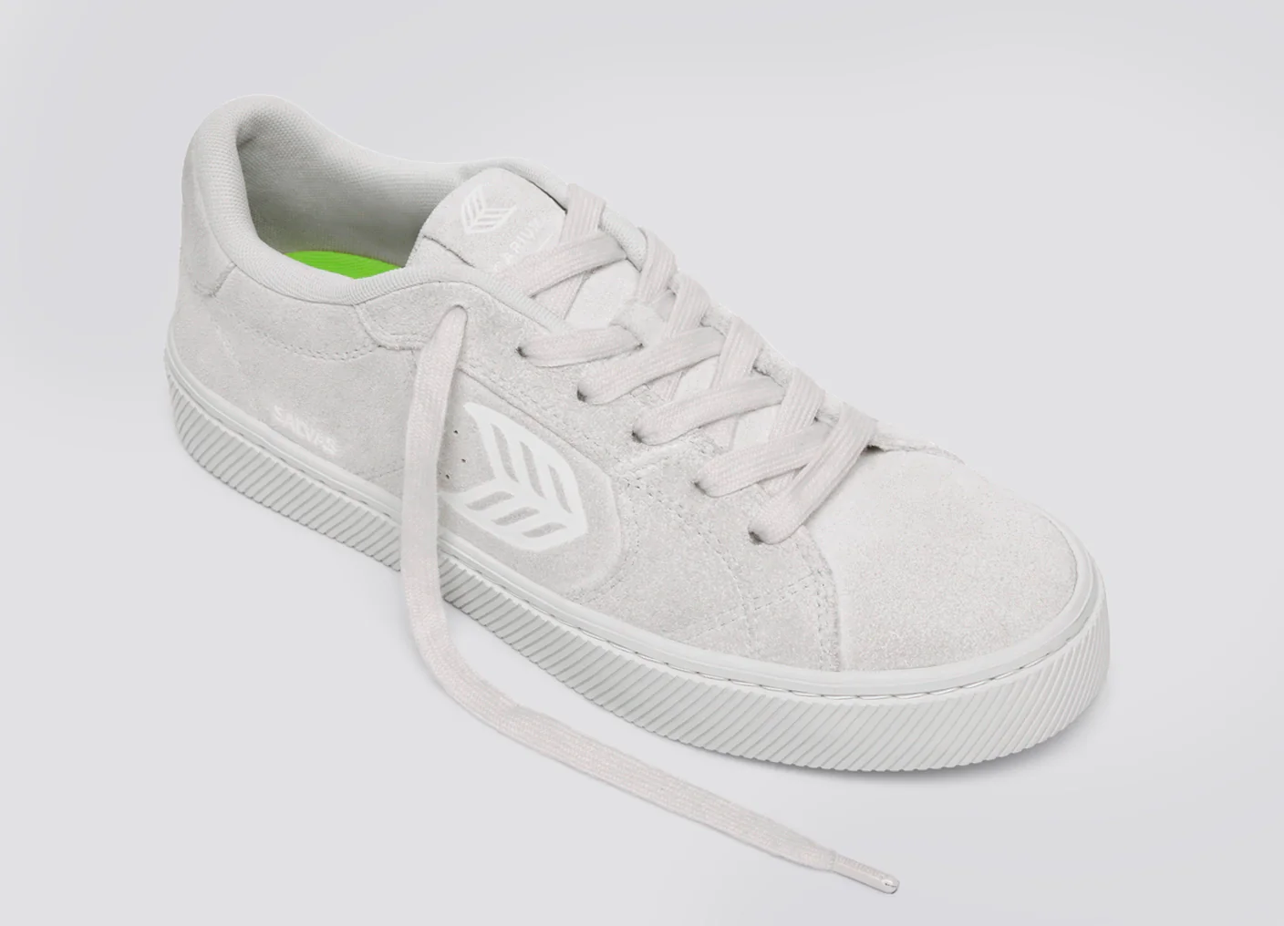 SALVAS All Smoke White Suede Sneaker - Image 4