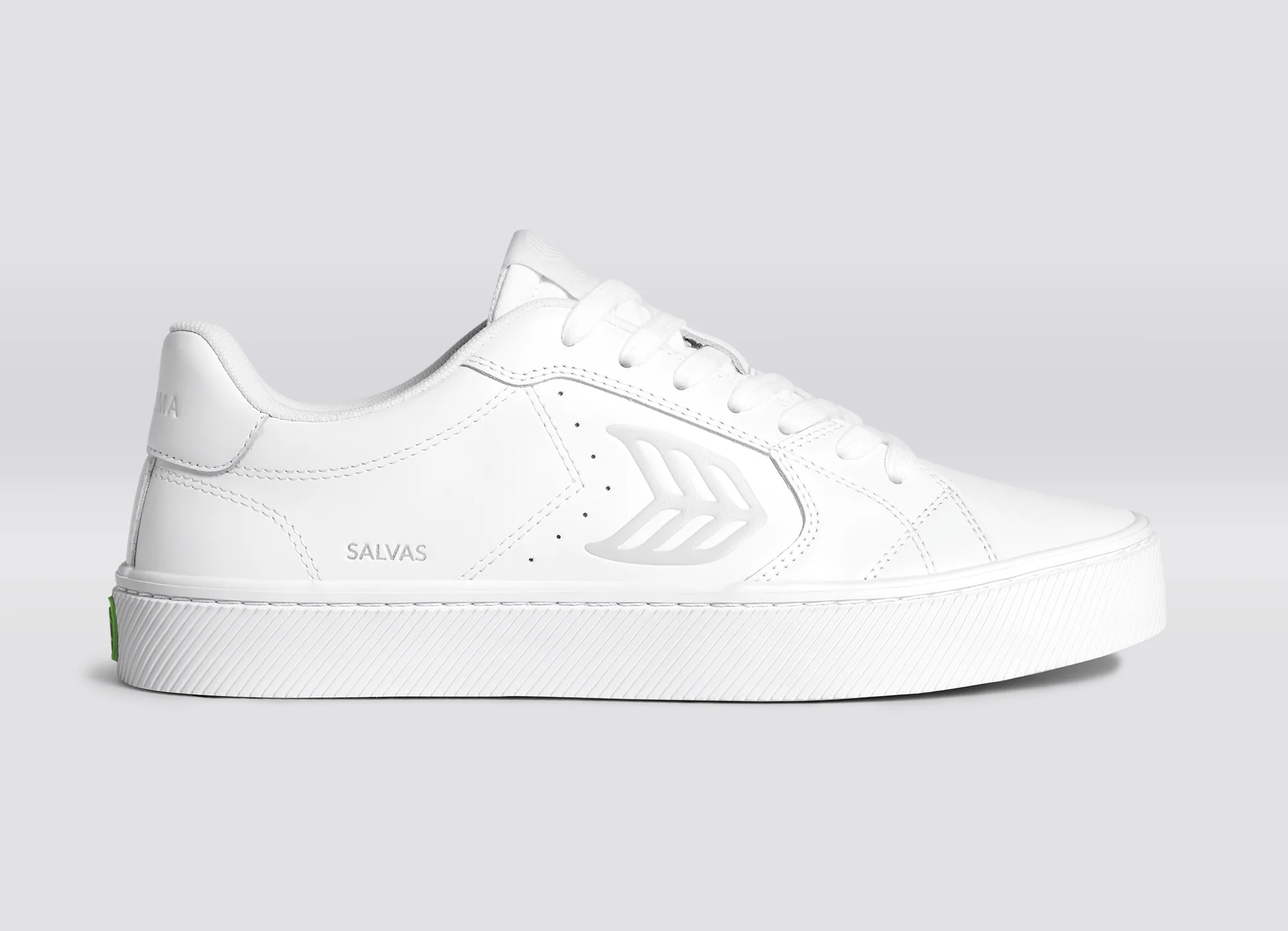 SALVAS White Leather Sneaker - Image 4