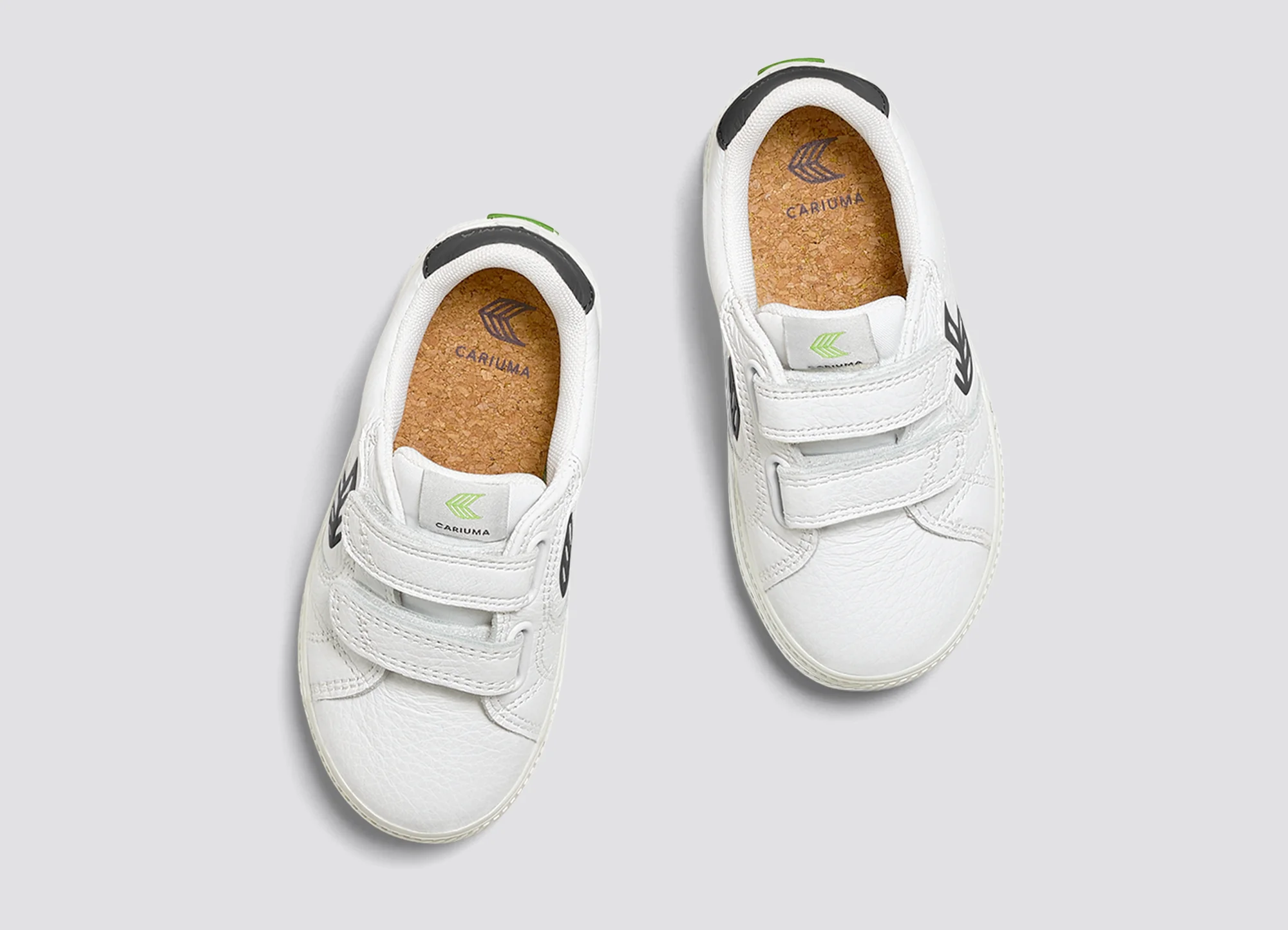 SALVAS White Premium Leather Black Logo Sneaker Kids - Image 8