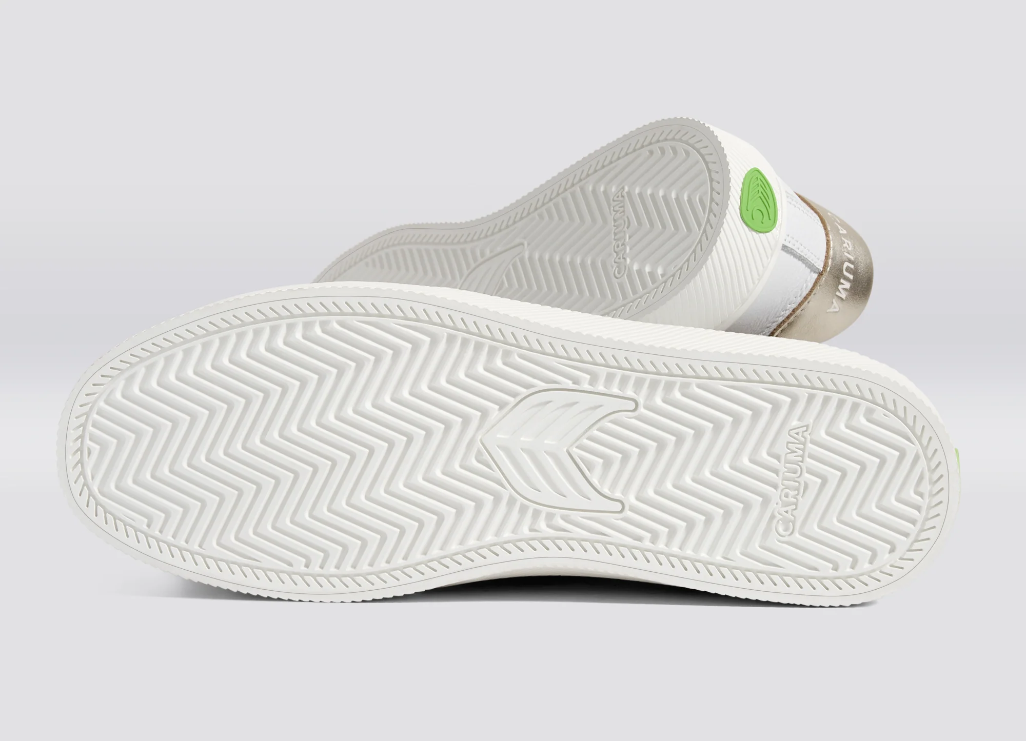 SALVAS White Premium Leather Gold Logo Sneaker - Image 7