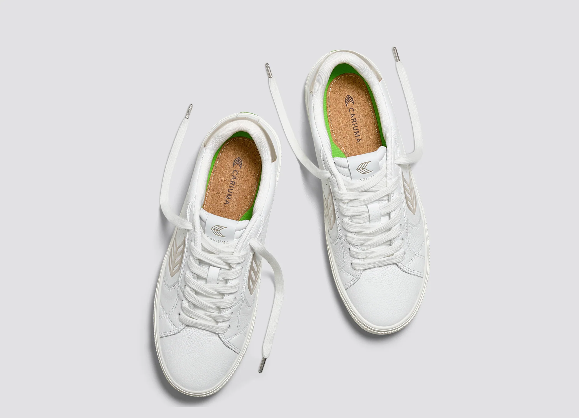SALVAS White Premium Leather Gold Logo Sneaker - Image 8