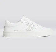 SALVAS White Premium Leather Ice Logo Sneaker - Image 11
