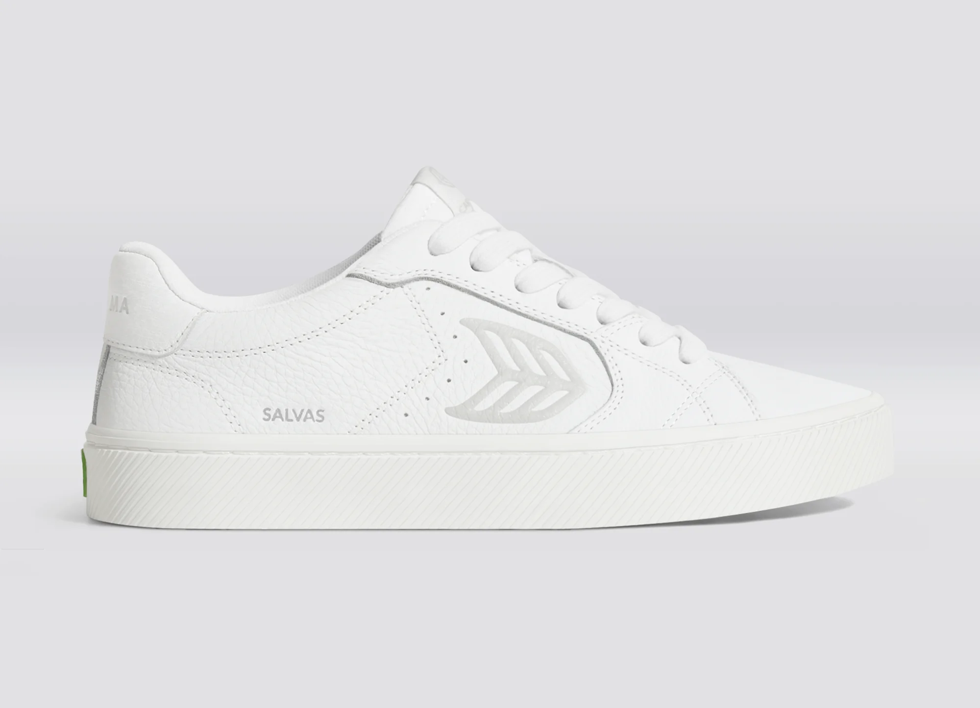 SALVAS White Premium Leather Ice Logo Sneaker - Image 4