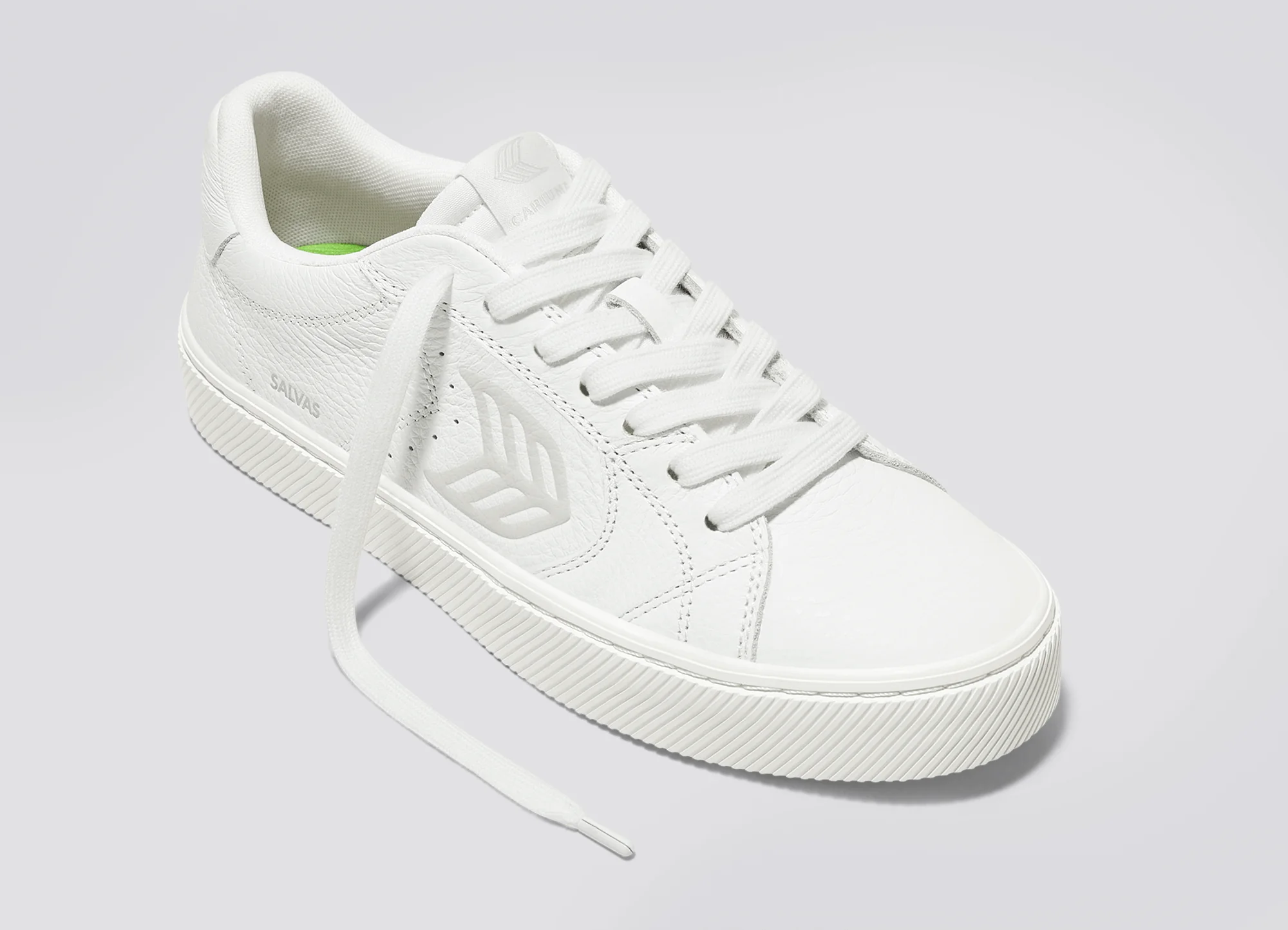 SALVAS White Premium Leather Ice Logo Sneaker - Image 5