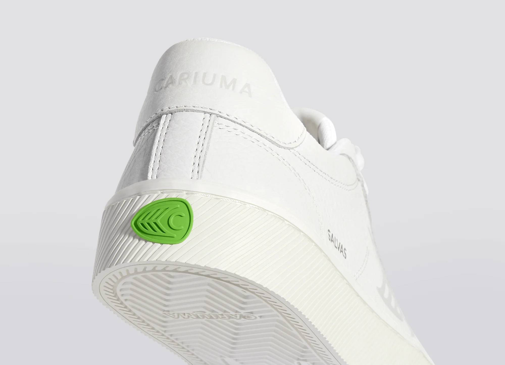 SALVAS White Premium Leather Ice Logo Sneaker - Image 8