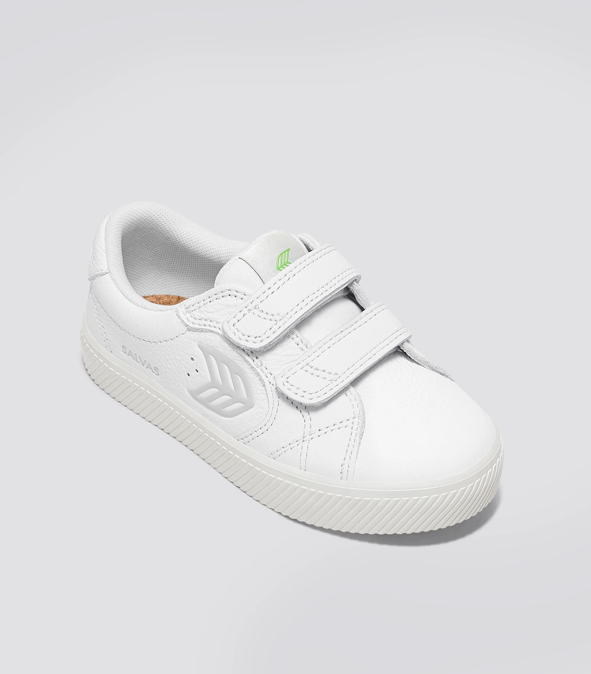 SALVAS White Premium Leather Ice Logo Sneaker Kids - Image 3