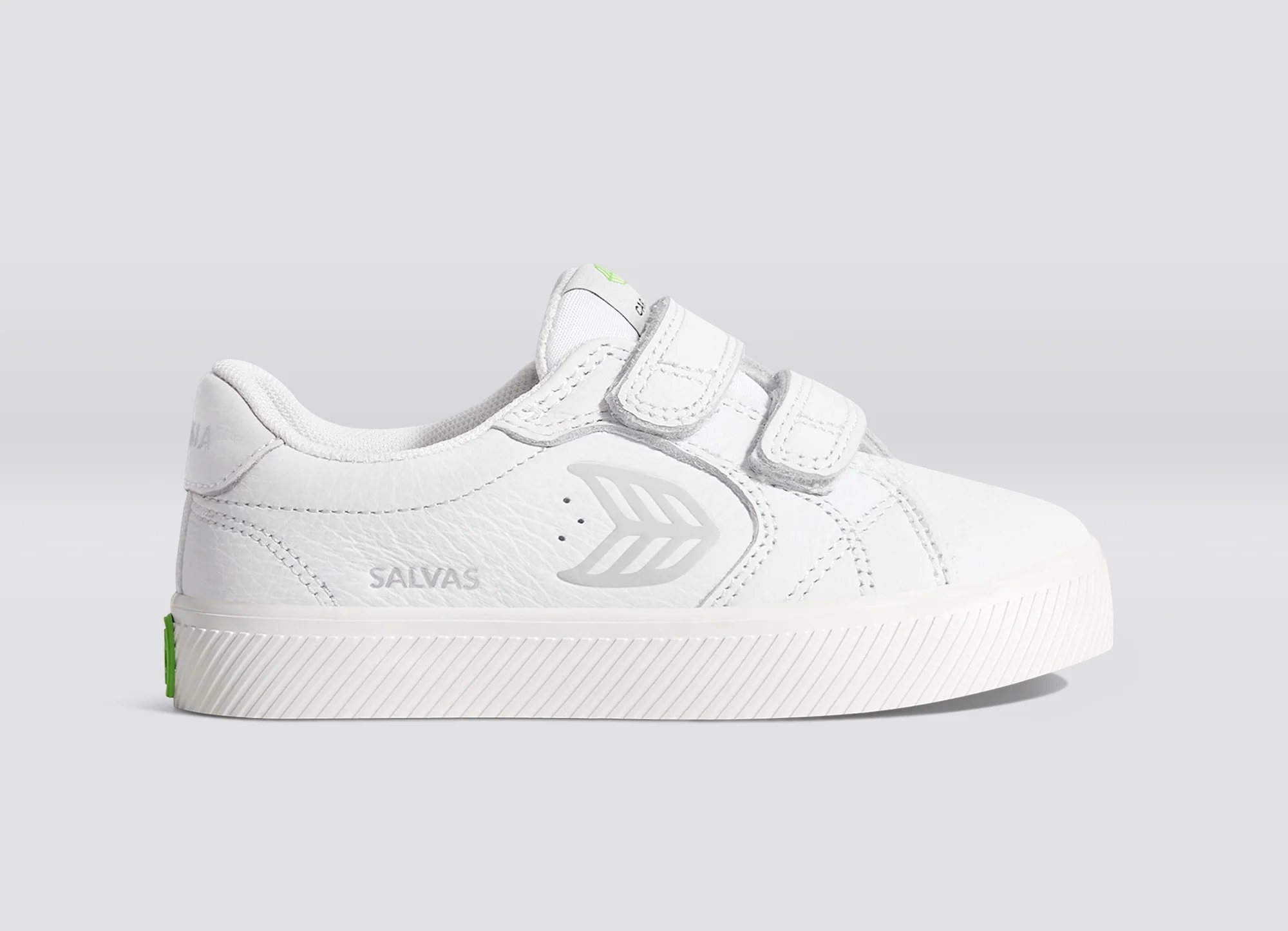 SALVAS White Premium Leather Ice Logo Sneaker Kids - Image 4