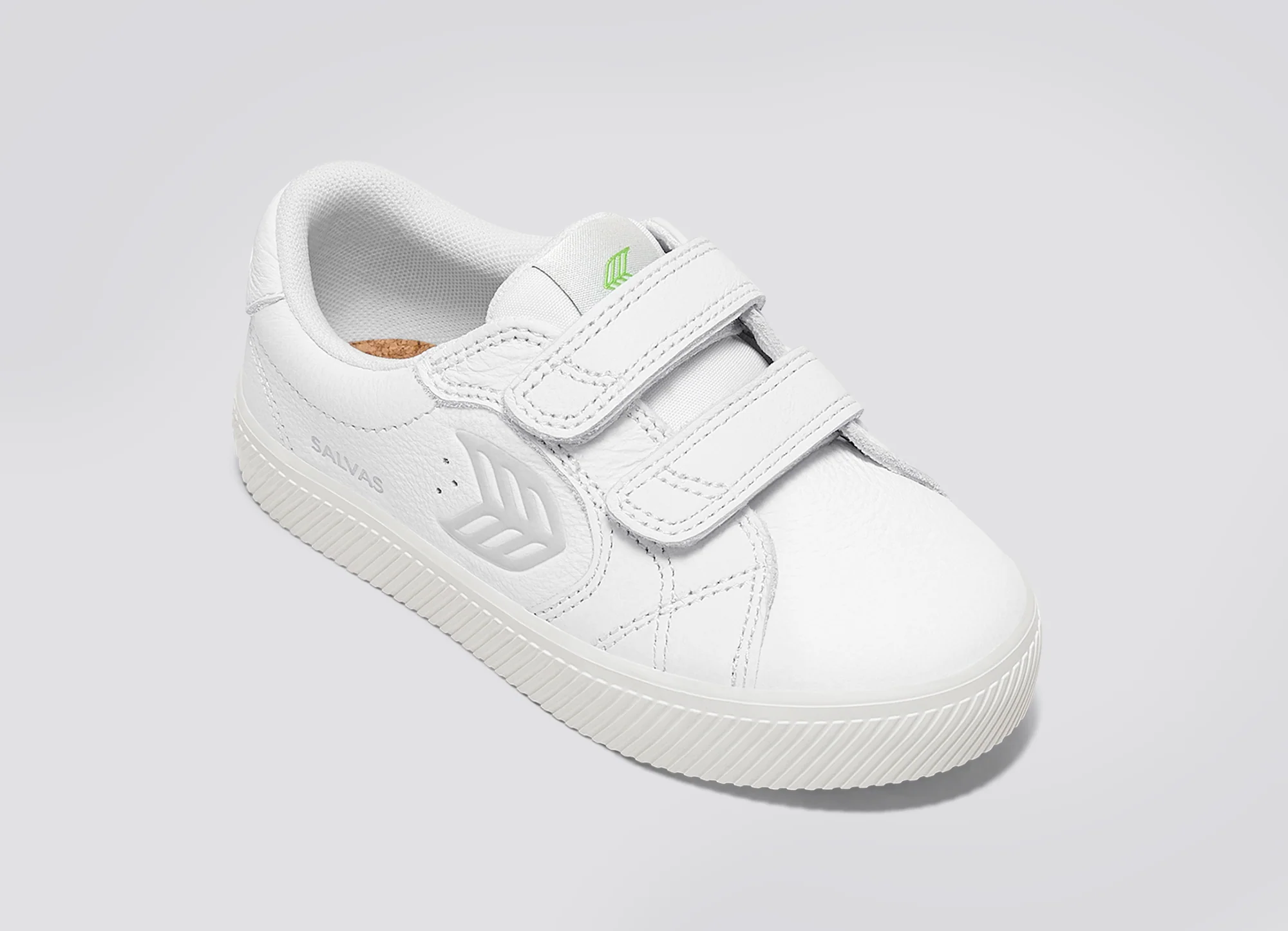 SALVAS White Premium Leather Ice Logo Sneaker Kids - Image 5