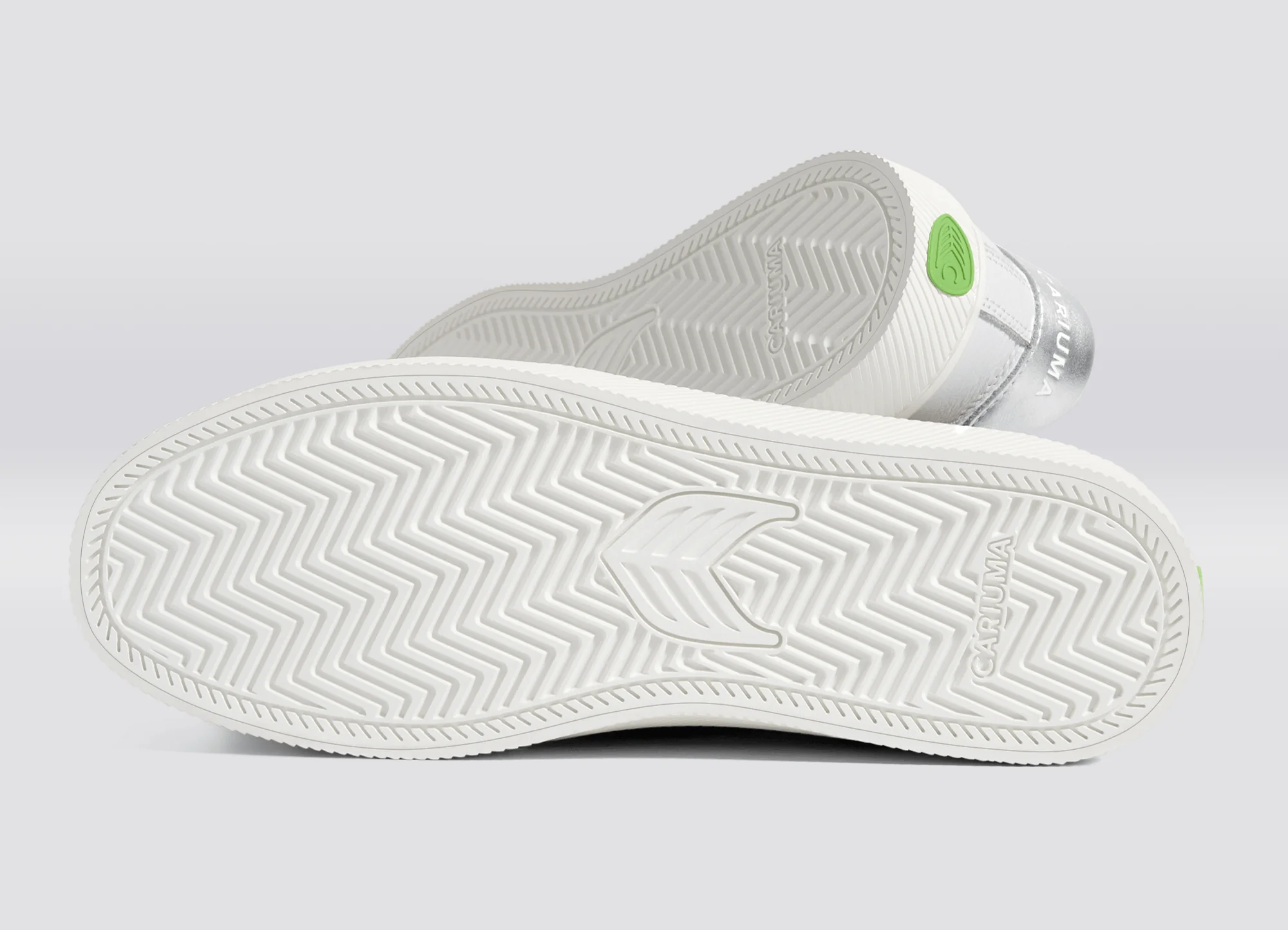 SALVAS White Premium Leather Silver Logo Sneaker - Image 7