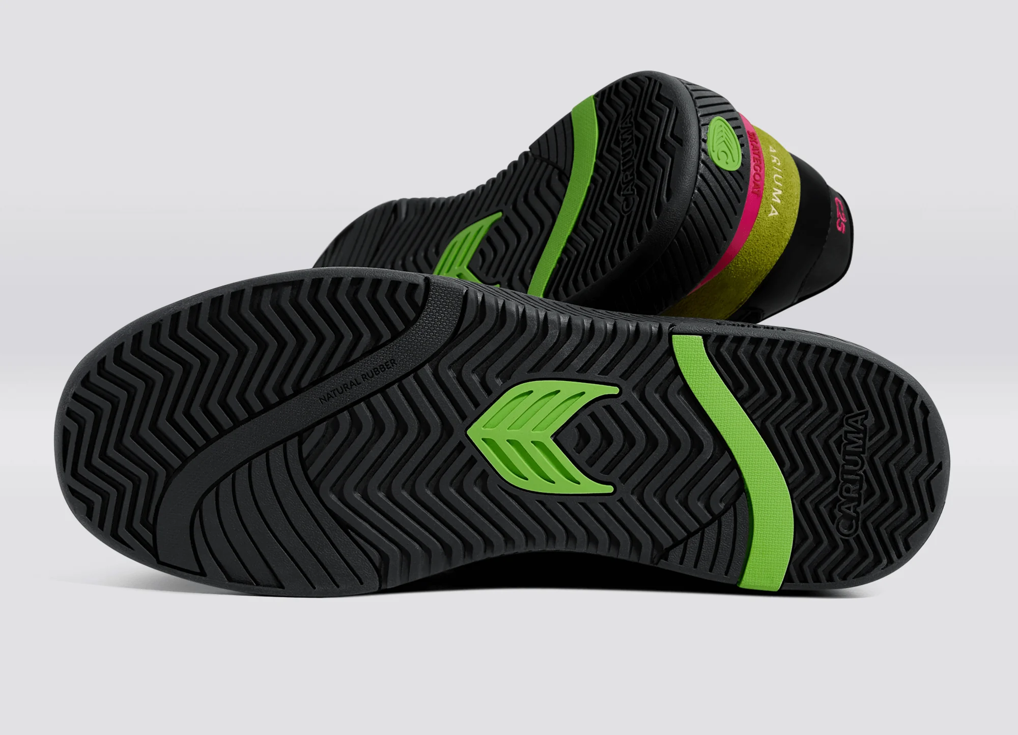 Skategoat C25 PRO Lime Green Suede Black Mesh Ivory Logo Pink Sneaker - Image 7