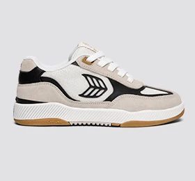 Skategoat C25 PRO Off-White Mesh Light Cream Suede Black Accents Sneaker - Image 11