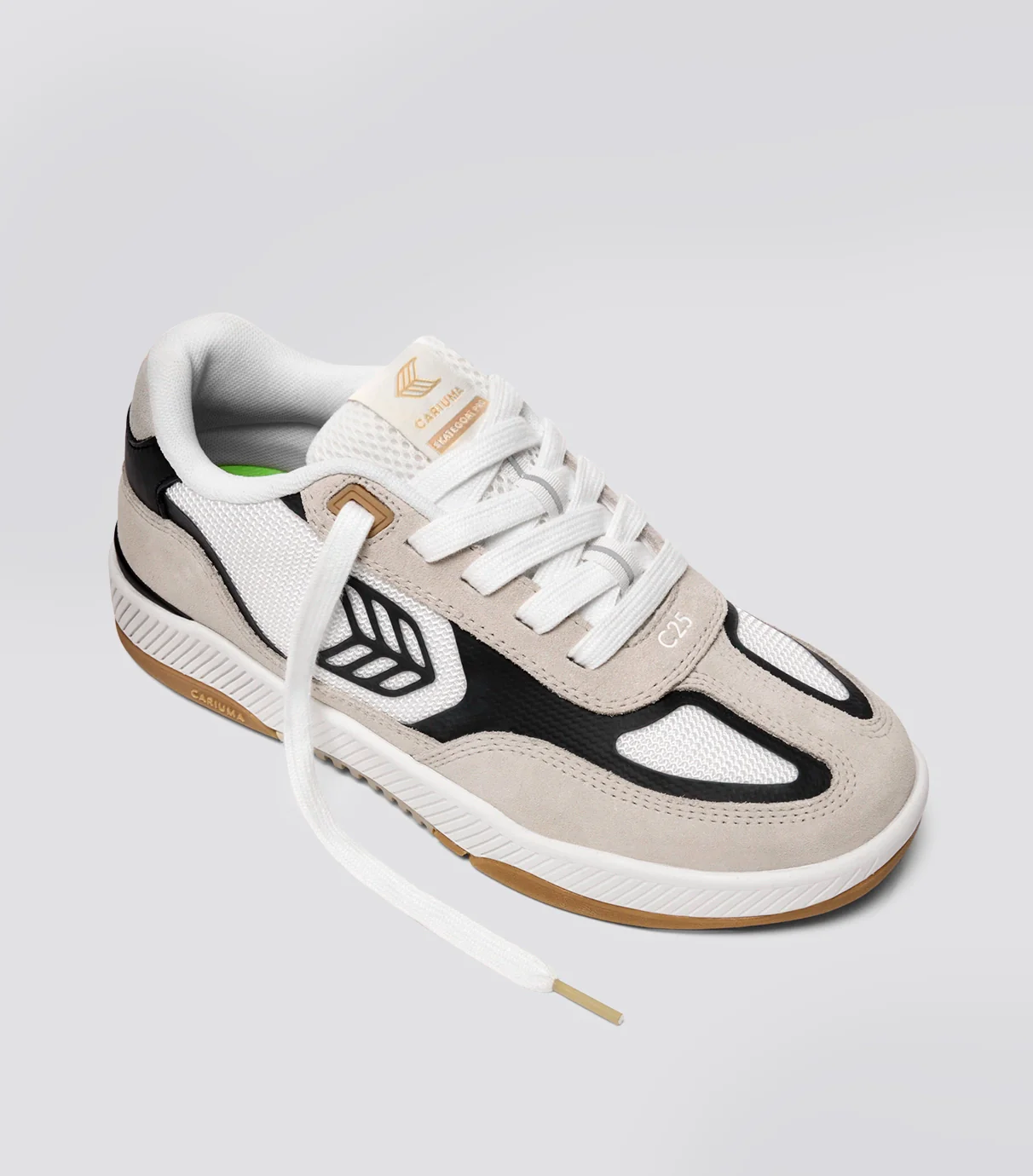 Skategoat C25 PRO Off-White Mesh Light Cream Suede Black Accents Sneaker - Image 3