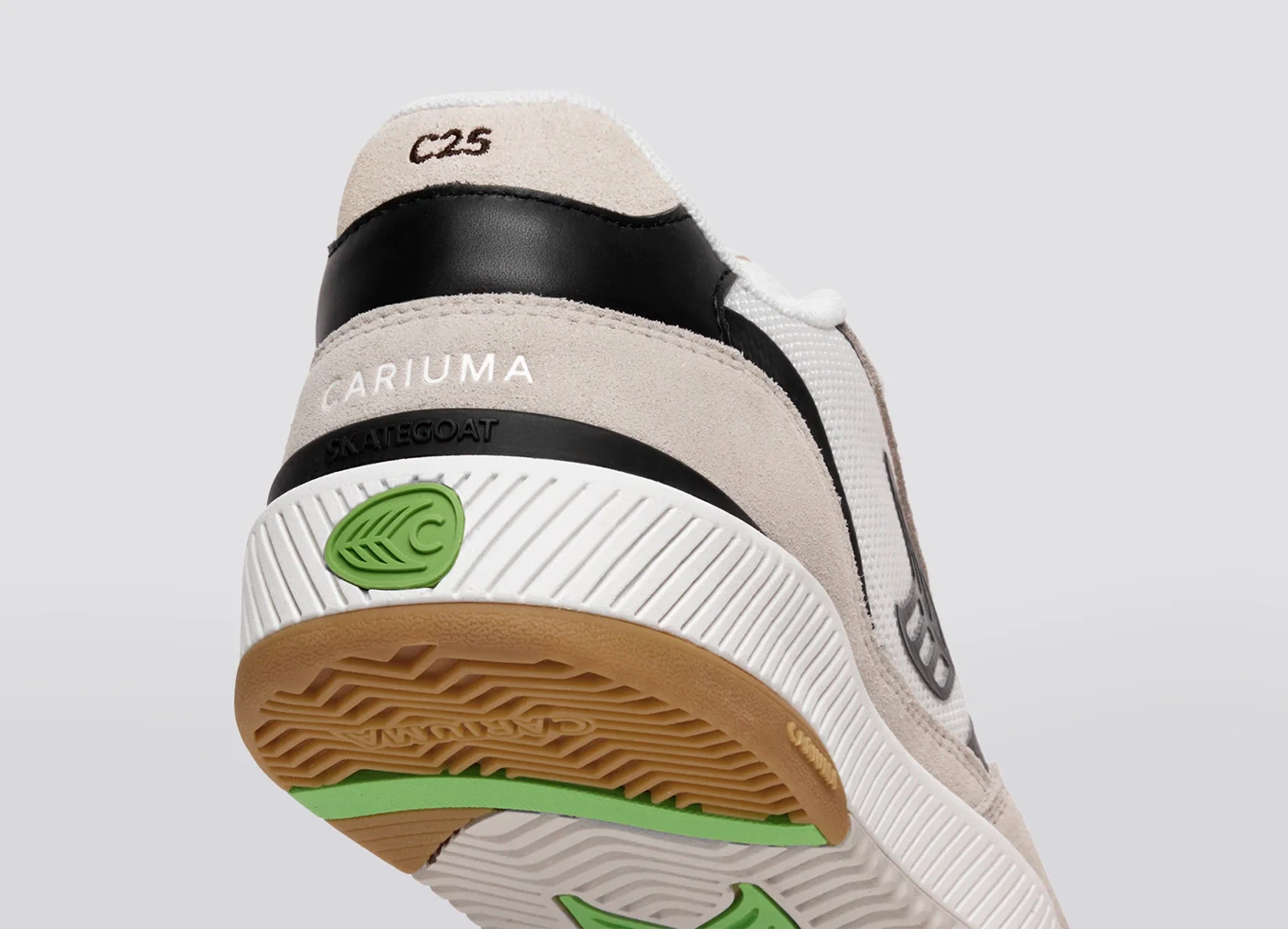 Skategoat C25 PRO Off-White Mesh Light Cream Suede Black Accents Sneaker - Image 8