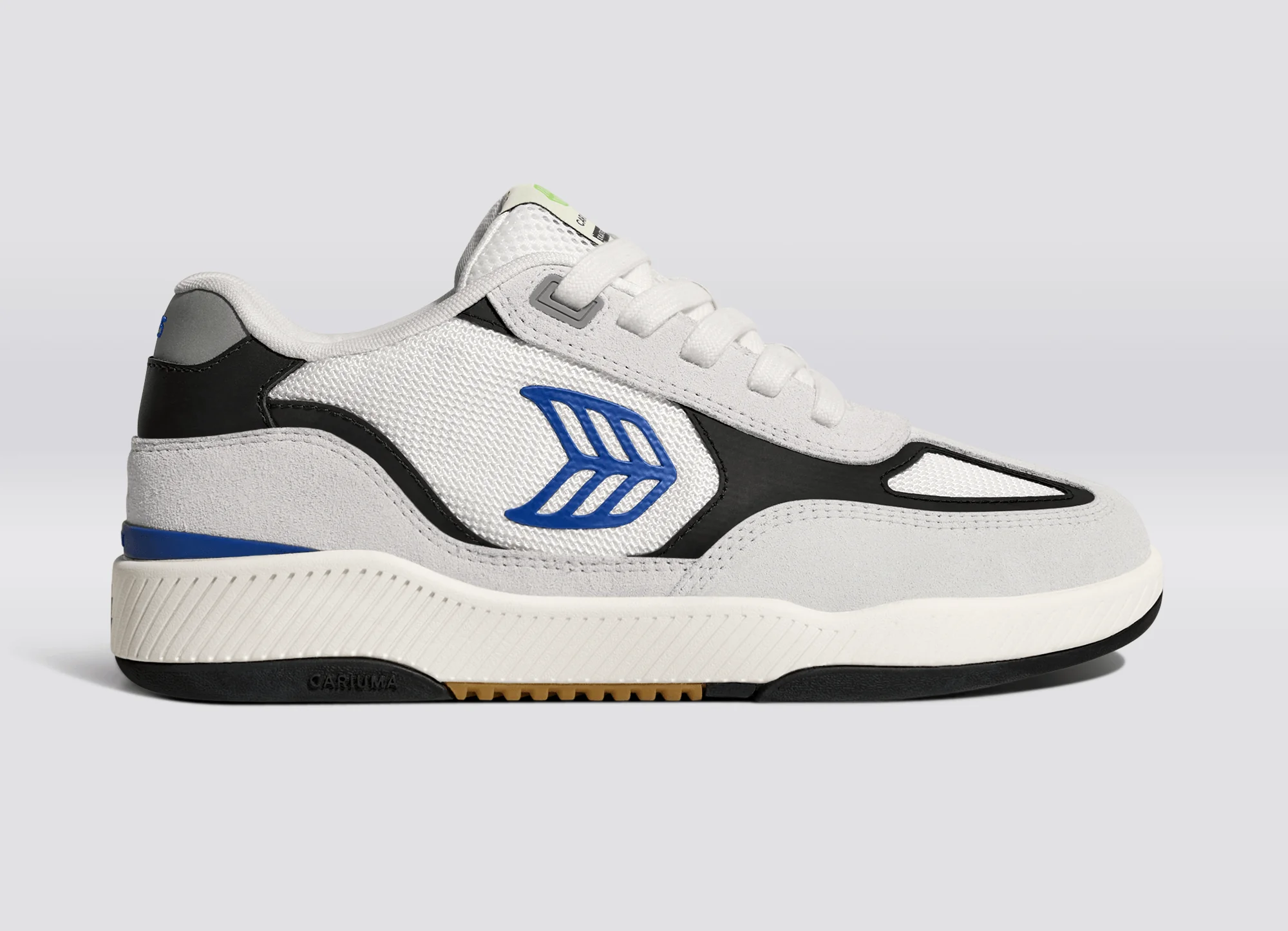 Skategoat C25 PRO Smoke White Suede Off-White Mesh Blue Logo Black Sneaker - Image 4