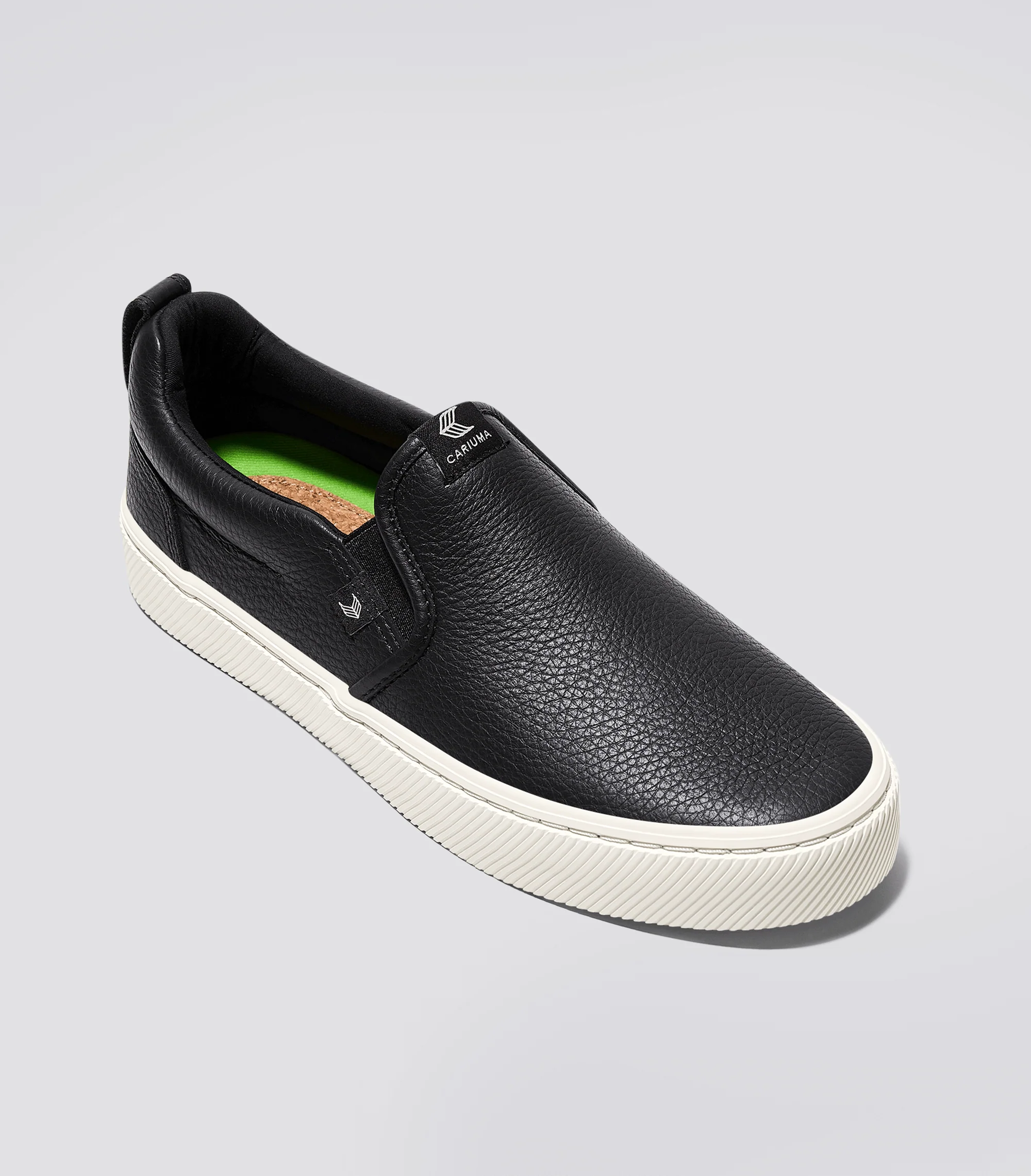 SLIP-ON Black Premium Leather Sneaker - Image 3