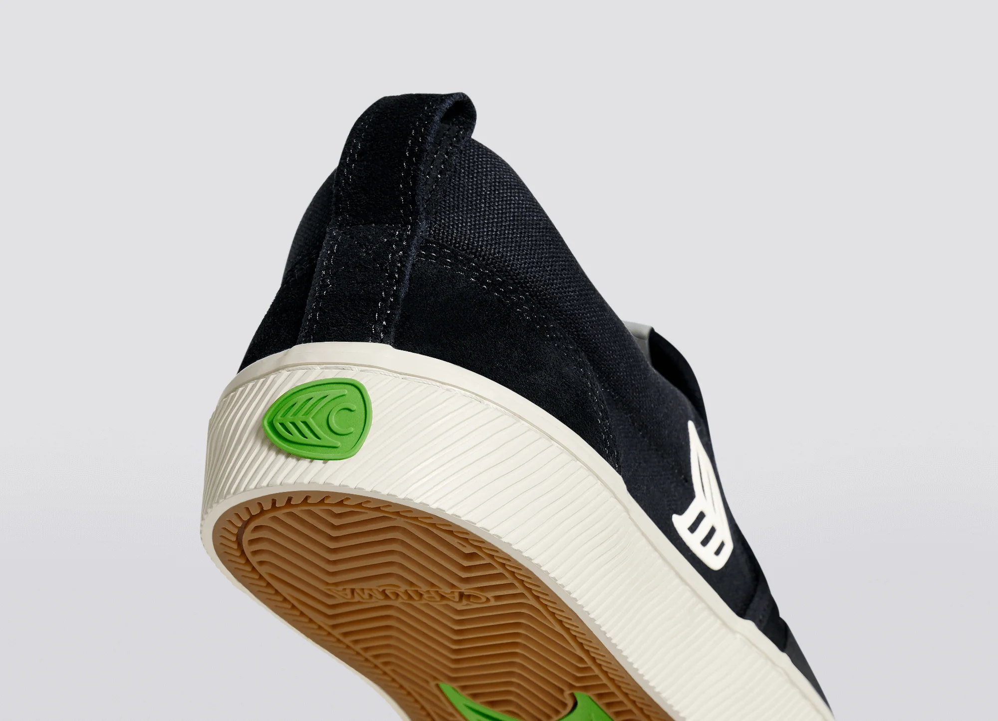 SLIP-ON PRO Black Suede and Canvas Ivory Logo Sneaker - Image 8