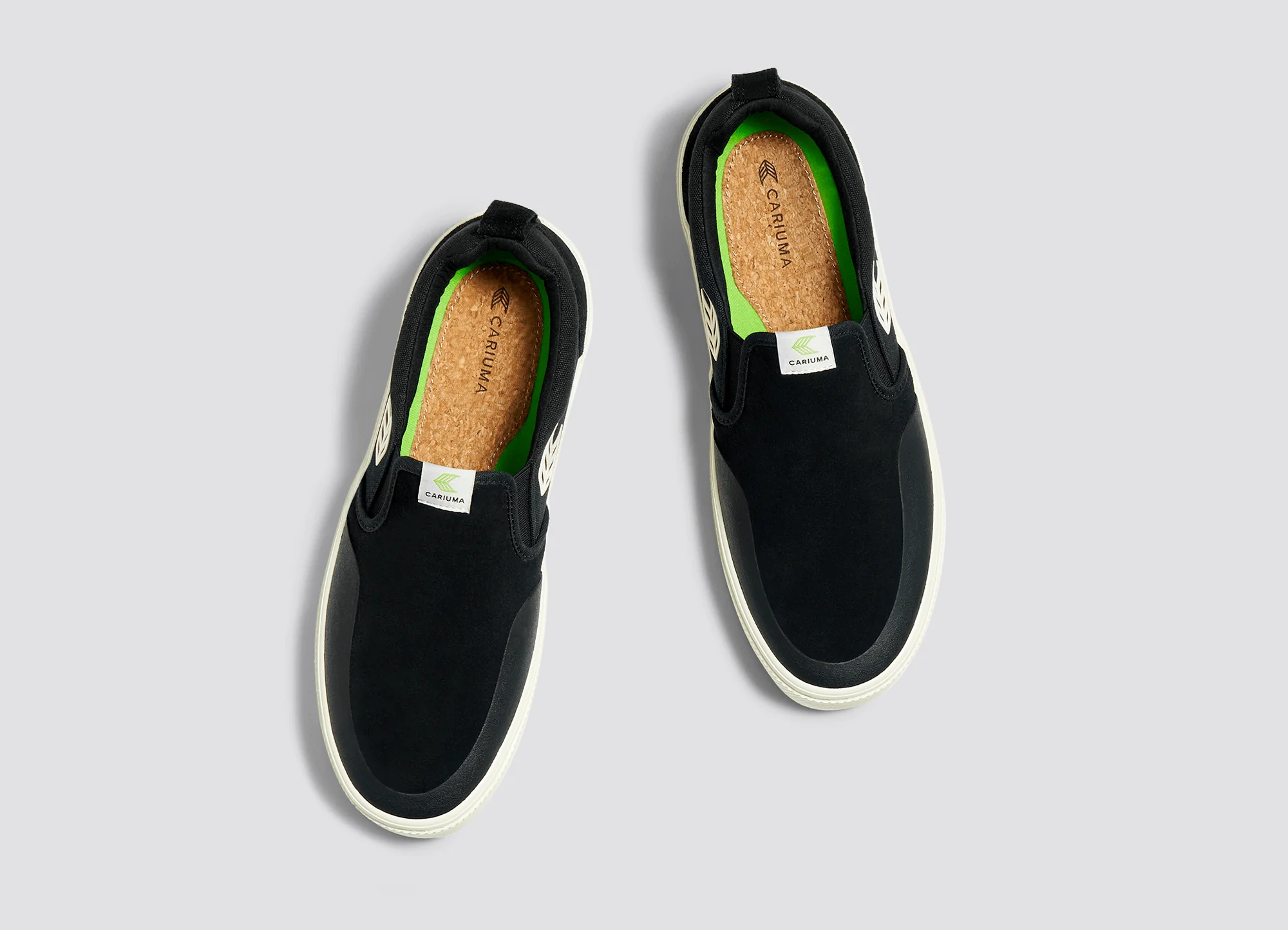 SLIP-ON PRO Black Suede and Canvas Ivory Logo Sneaker - Image 9