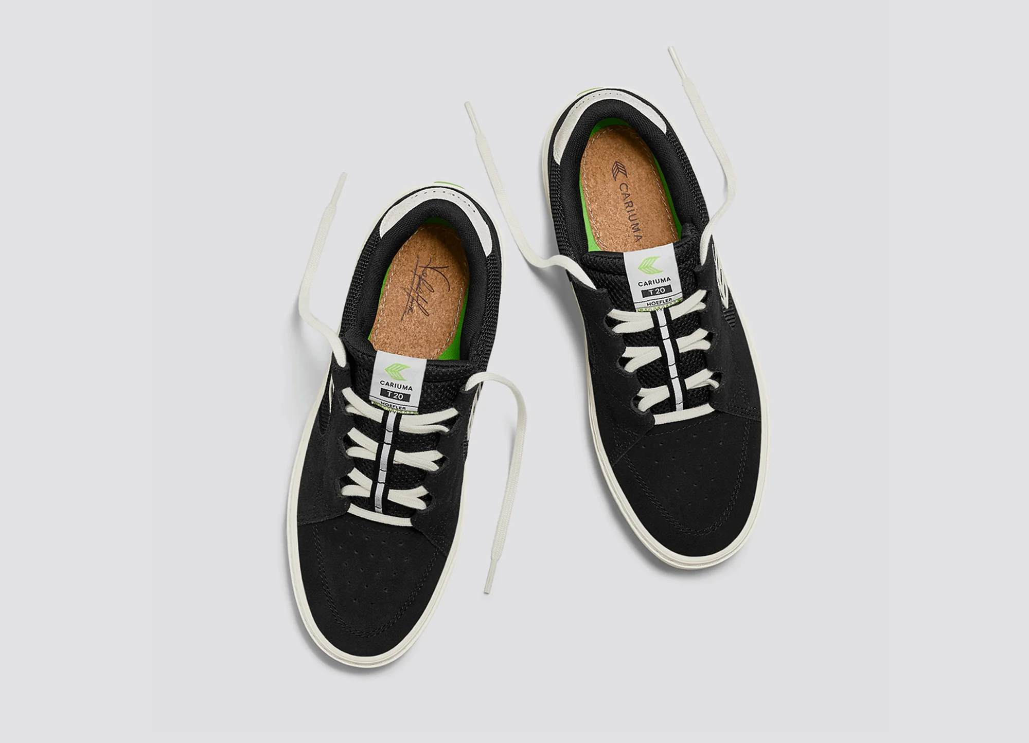 T20 PRO Black Suede and Mesh Ivory Logo Sneaker - Image 9