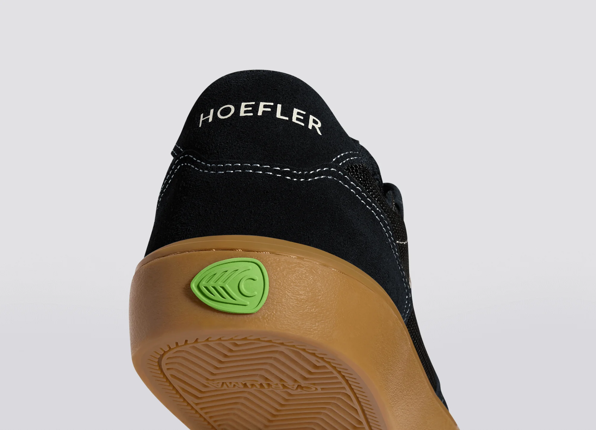 T20 PRO Gum Black Suede and Mesh Ivory Logo Contrast Thread Sneaker - Image 8