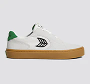 T20 PRO Gum Smoke White Suede and Mesh Black Logo Green Sneaker - Image 10