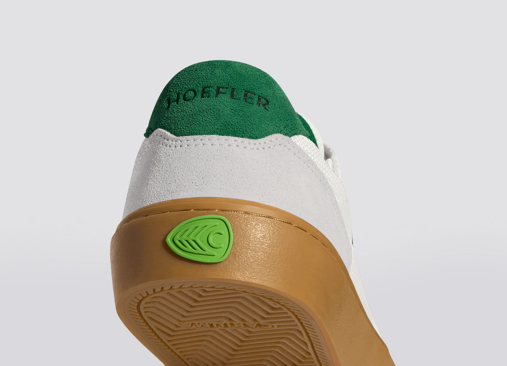 T20 PRO Gum Smoke White Suede and Mesh Black Logo Green Sneaker - Image 8