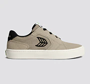 T20 PRO Plaza Taupe Suede and Mesh Black Logo Sneaker - Image 11