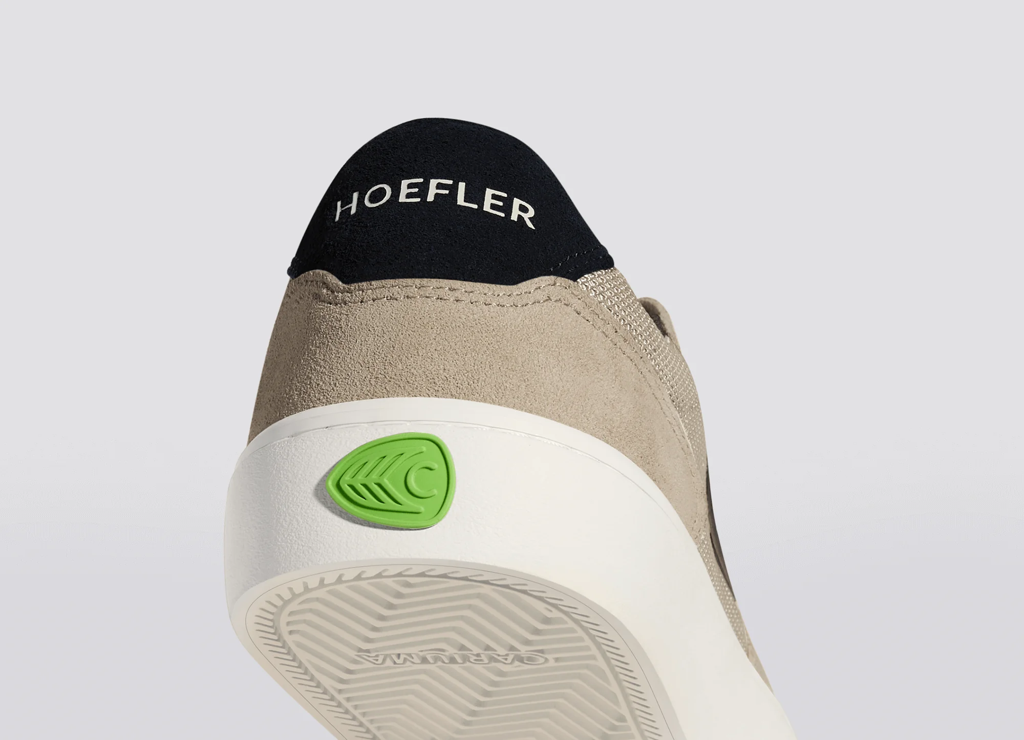 T20 PRO Plaza Taupe Suede and Mesh Black Logo Sneaker - Image 8