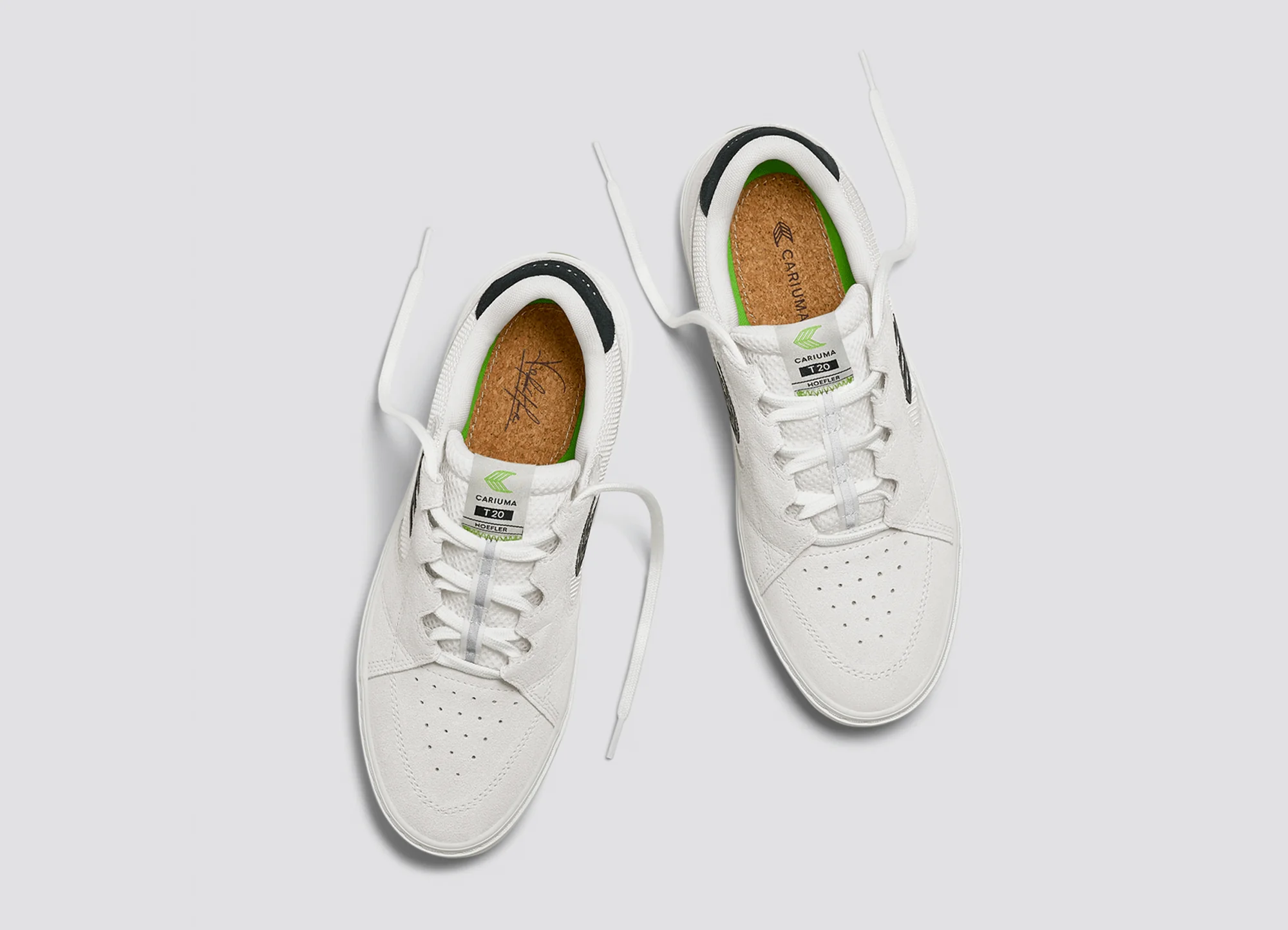 T20 PRO Vintage White Suede Off-White Mesh Black Logo Sneaker - Image 9
