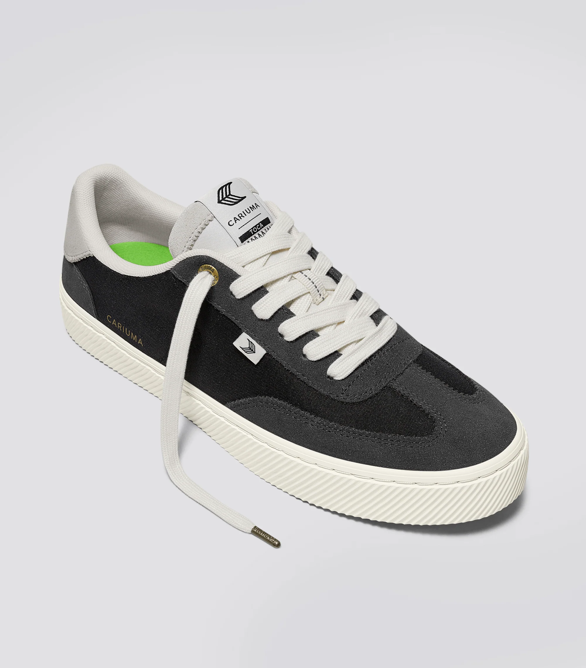TOCA Ash Grey Suede Black Nylon Sneaker - Image 3