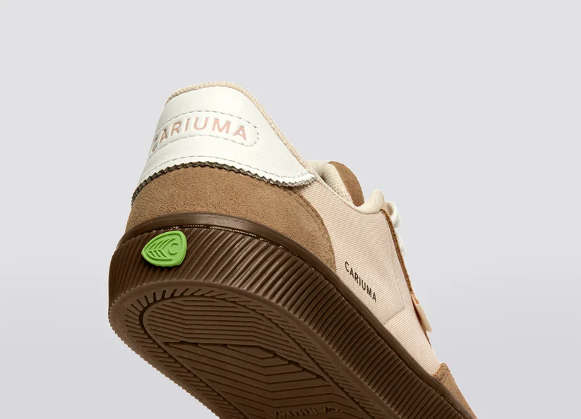 TOCA Teak Light Cream Nylon Latte Suede Sneaker - Image 8