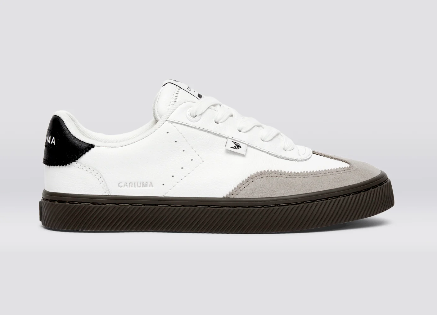 TOCA White Diamond Leather Cloud Grey Suede Sneaker - Image 3