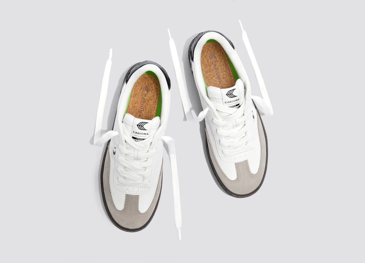 TOCA White Diamond Leather Cloud Grey Suede Sneaker - Image 8