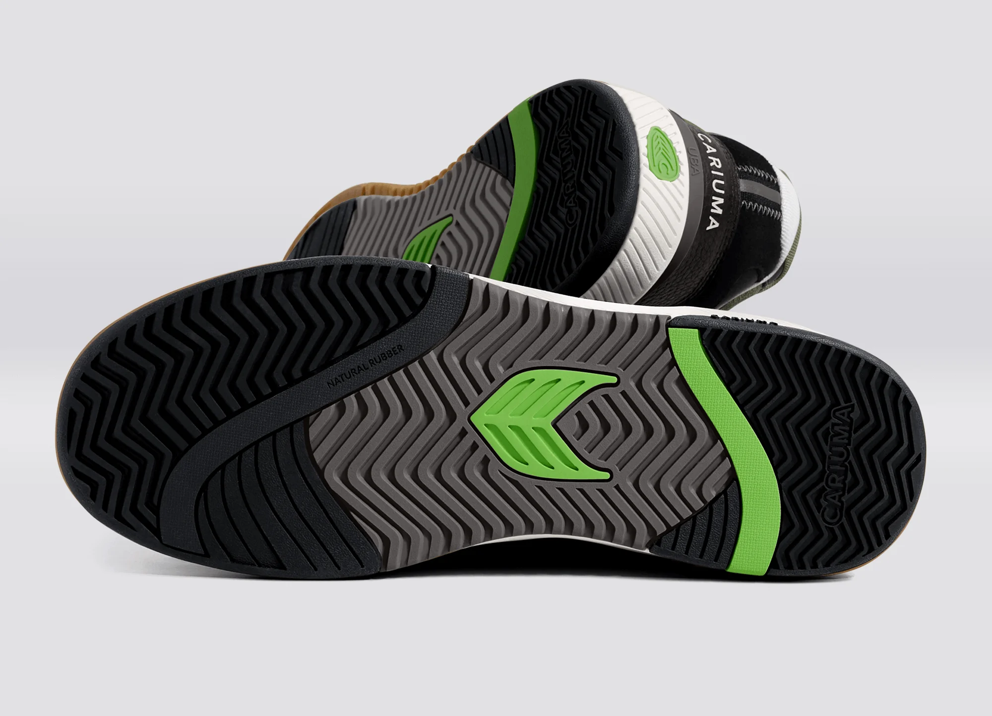 UBA Black Leather Off-White Logo Sneaker - Image 7