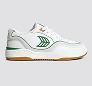 UBA Gum White Leather Green Logo Sneaker - Image 11